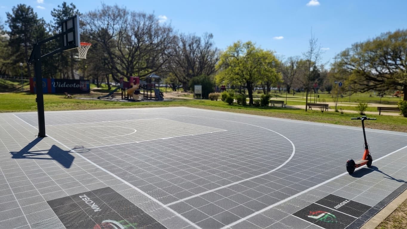 Versenyméretű 3x3-as kosárpályát adtak át a Halesz ligetben
